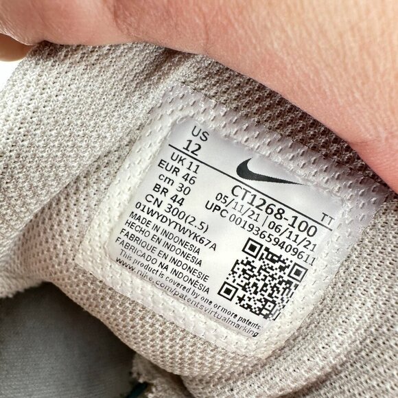 Nike Air Max 95 Men Size 12 CT1268-100 Triple White Training Shoes - Picture 10 of 11